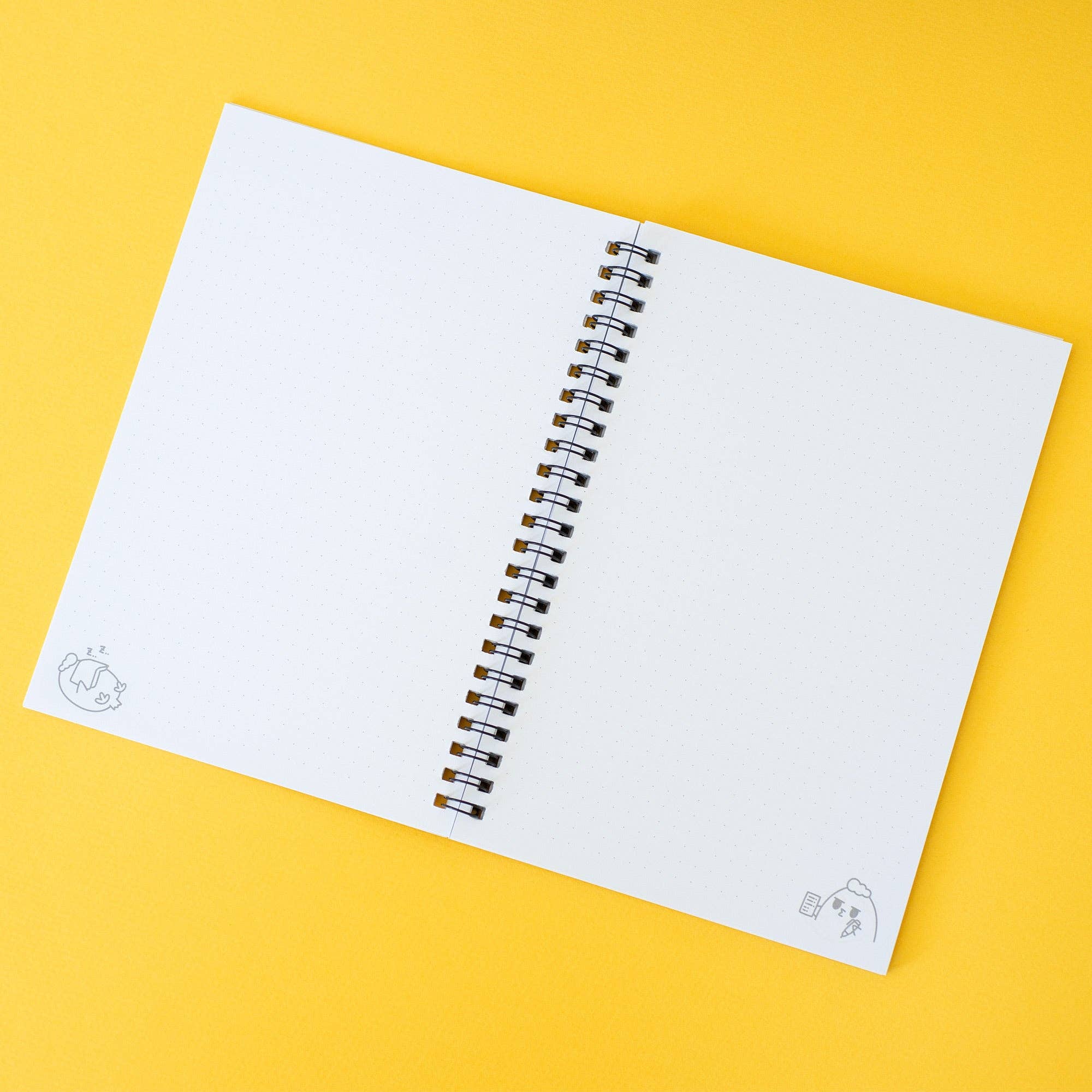 Grumpy Chicken "Too Early" Dotted A5 Notebook