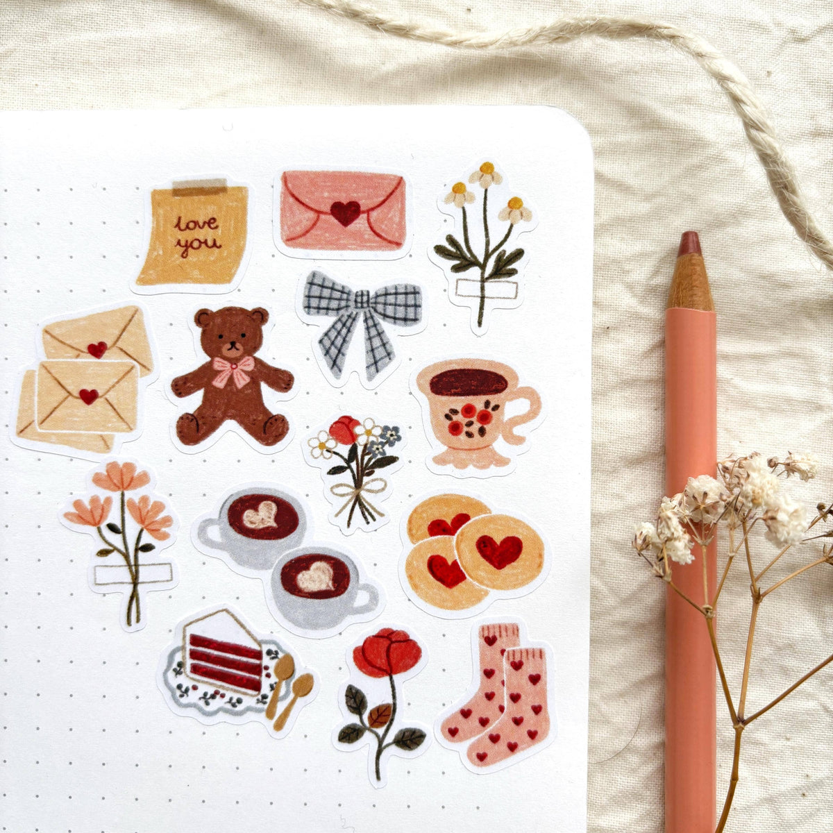Sweet Love Sticker Sheet | Och Monika