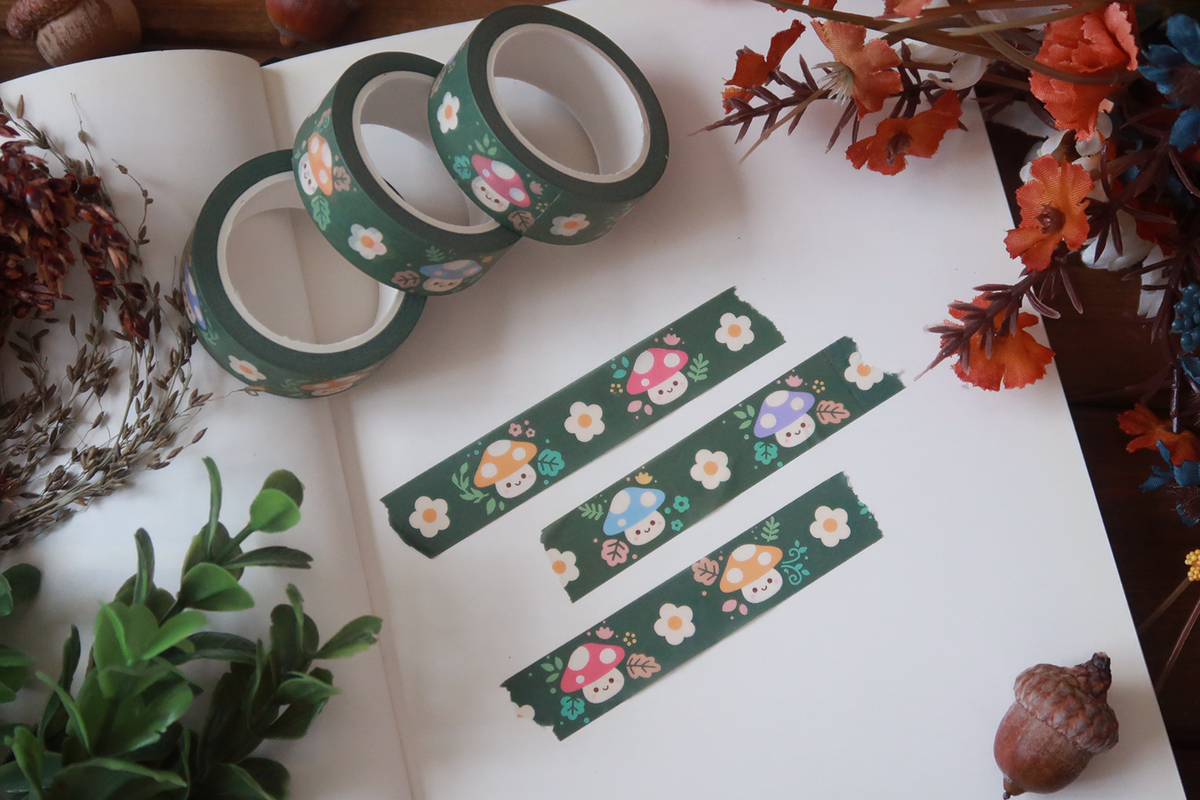 Mushroom Washi Tape by Yeppenny Doodles | Papertail Fox