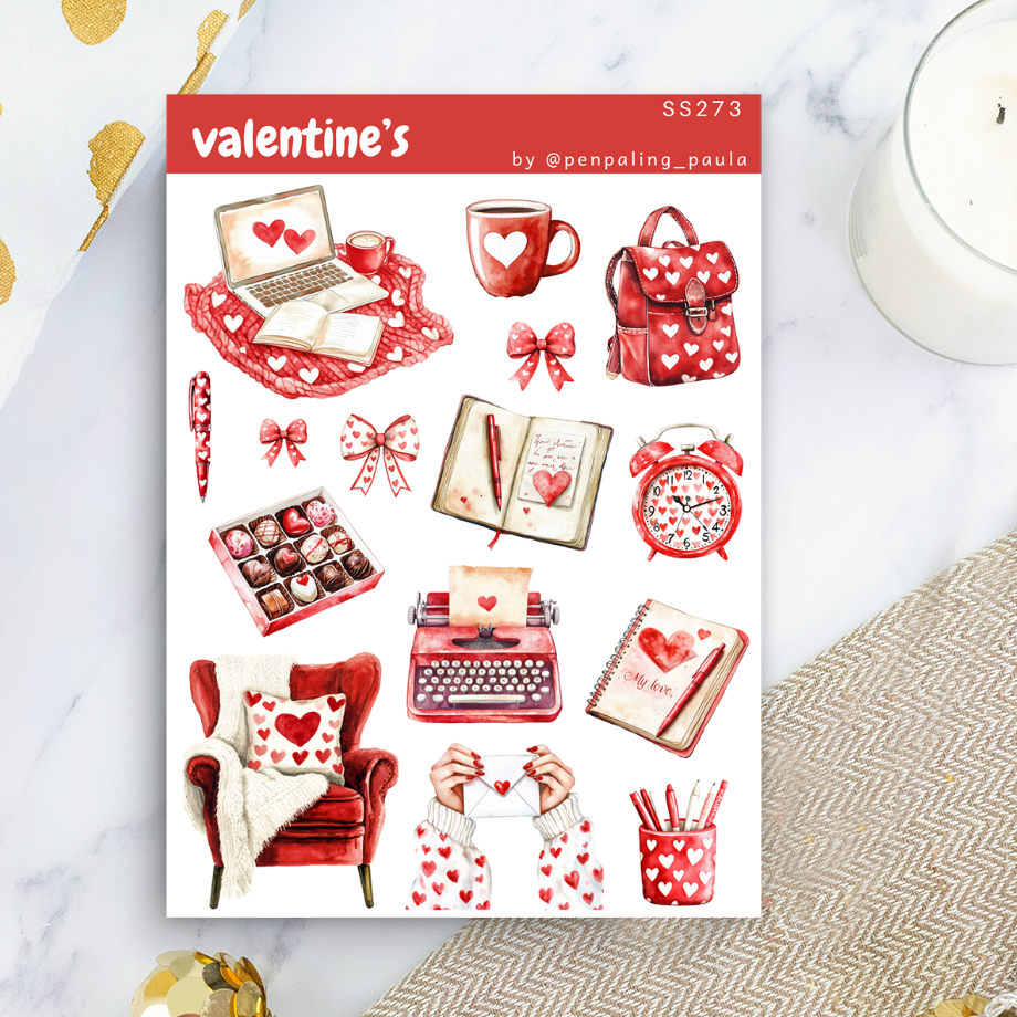 Penpaling Paula: Valentine's - Sticker Sheet