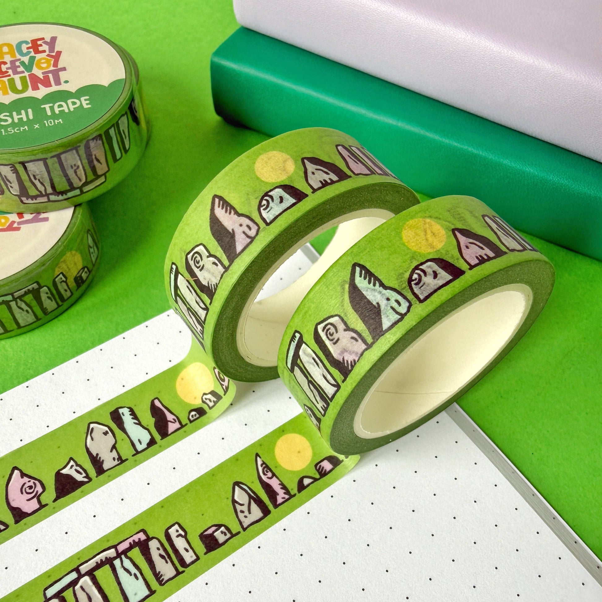 Stone Circle washi tape by Stacey McEvoy Caunt | stone circle and megalith pattern | Papertail Fox