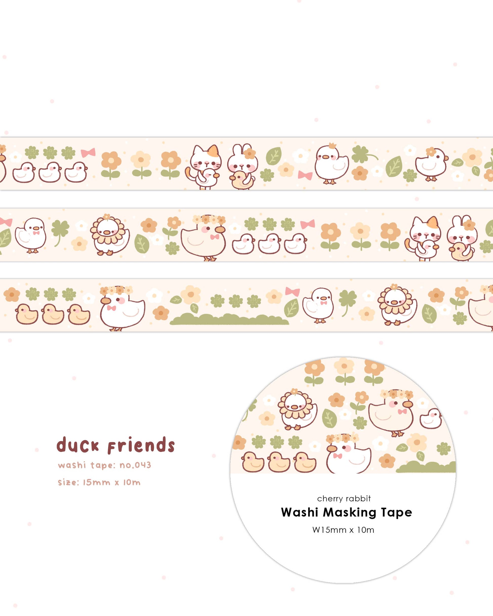 Duck Friends Washi Tape by Cherry Rabbit | Papertail Fox