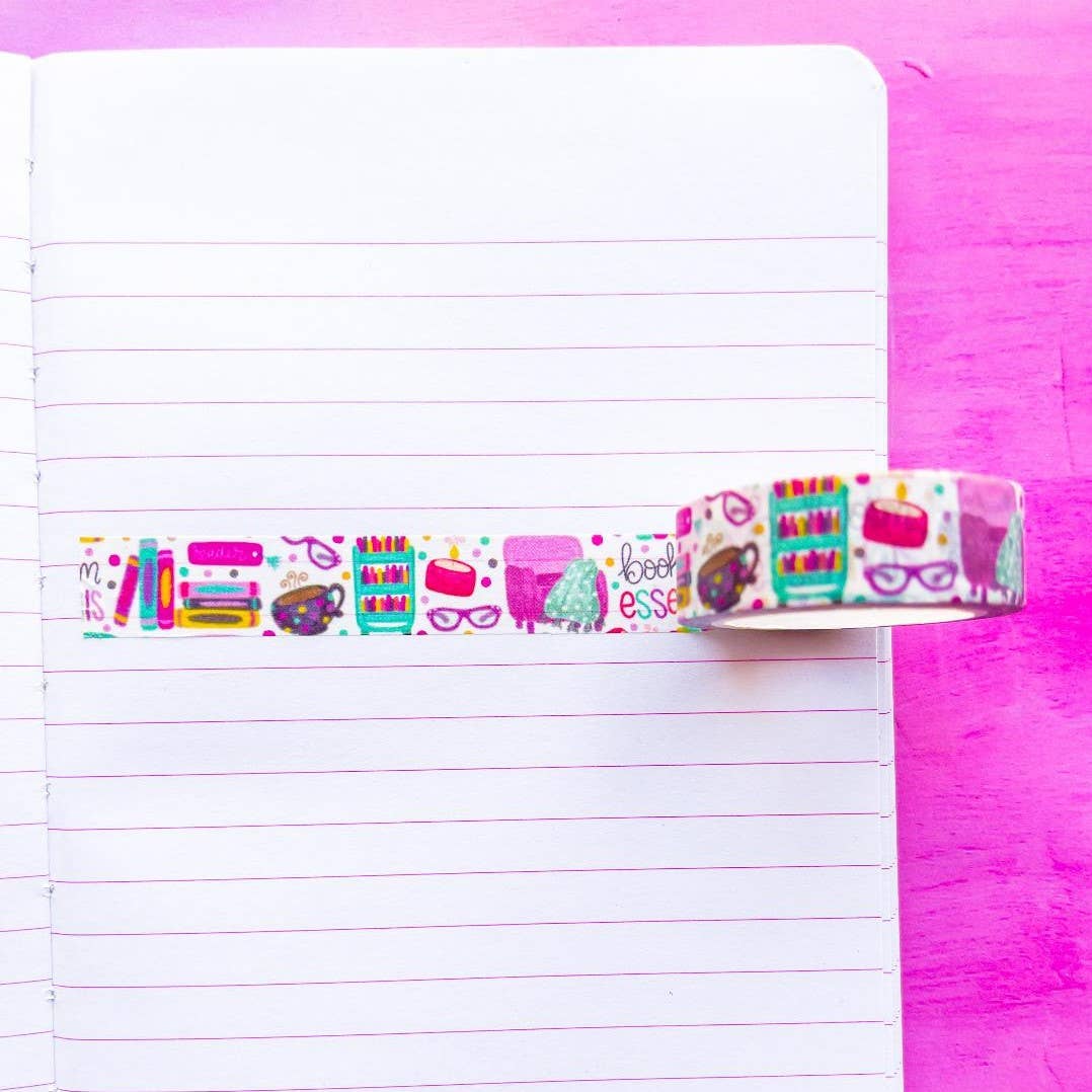 Bookworm Essentials Washi Tape | Emily Cromwell Designs