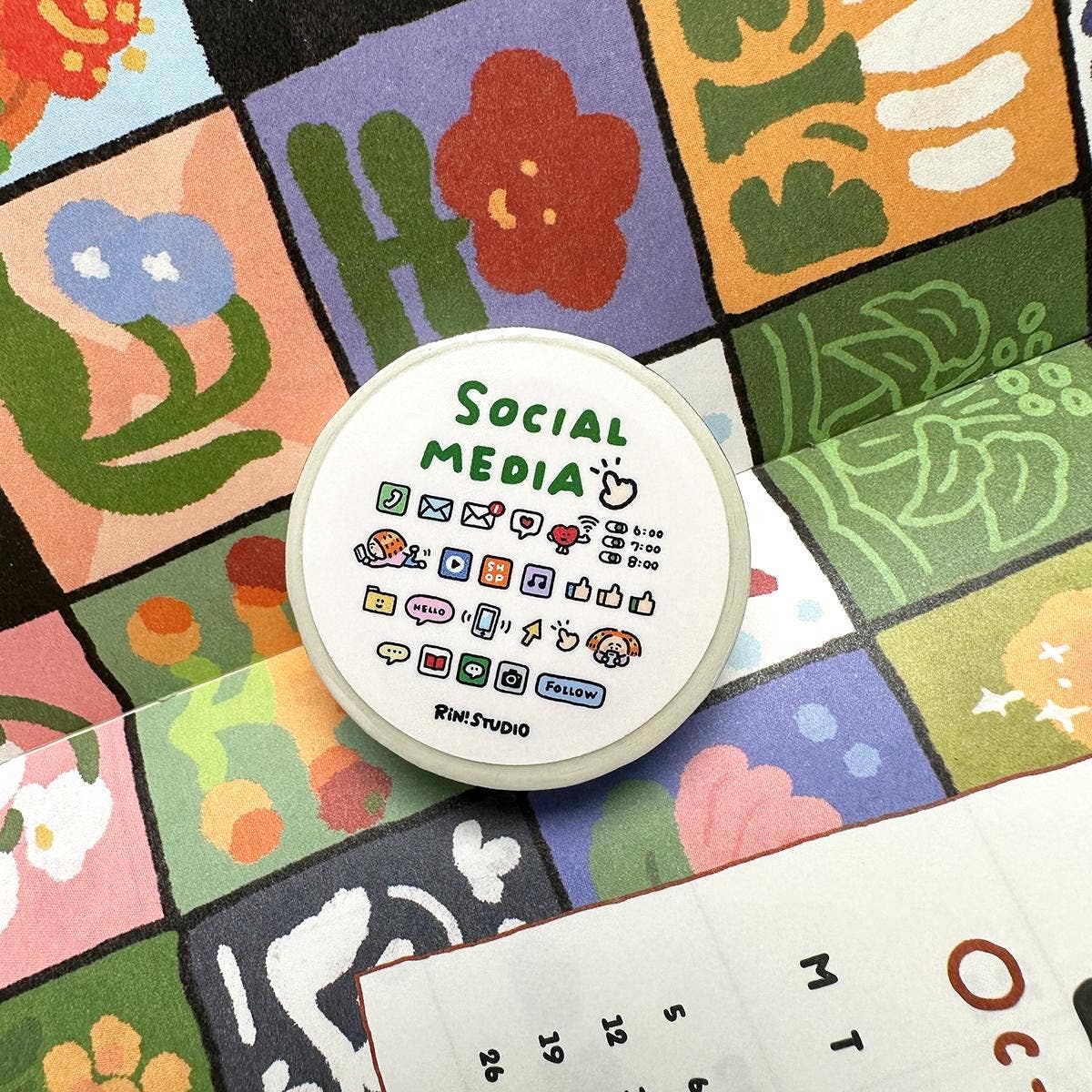 Social Media Mini Washi Tape by RiN! Studio | Papertail Fox