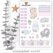 Late Spring Bloom Bookish Journaling Deco Sheet | Planner Monkey Co