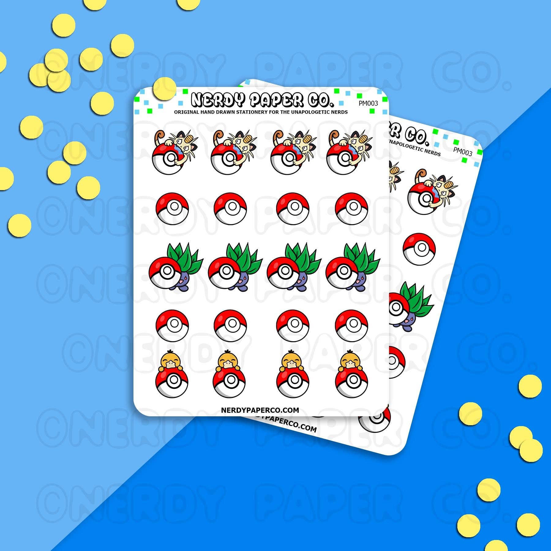 PEEKING POKEMON - Hand Drawn Planner Stickers Deco | PM003