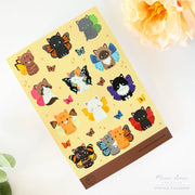 Butterfly Cat Vinyl Sticker Sheet by Meow Amor Creative | Papertail Fox