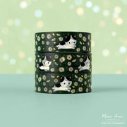 Cow Cat Field of Flowers Gold Foil Washi Tape by Meow Amor Creative | Papertail Fox