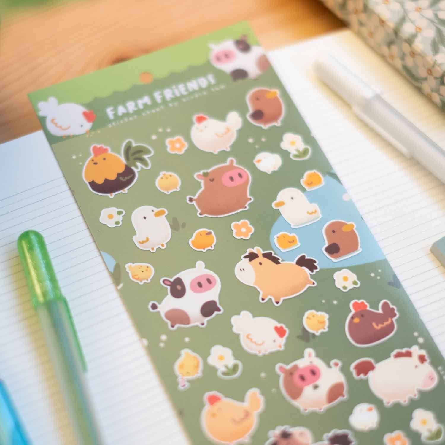 Farm Friends Sticker Sheet by Birdie Tam | Papertail Fox