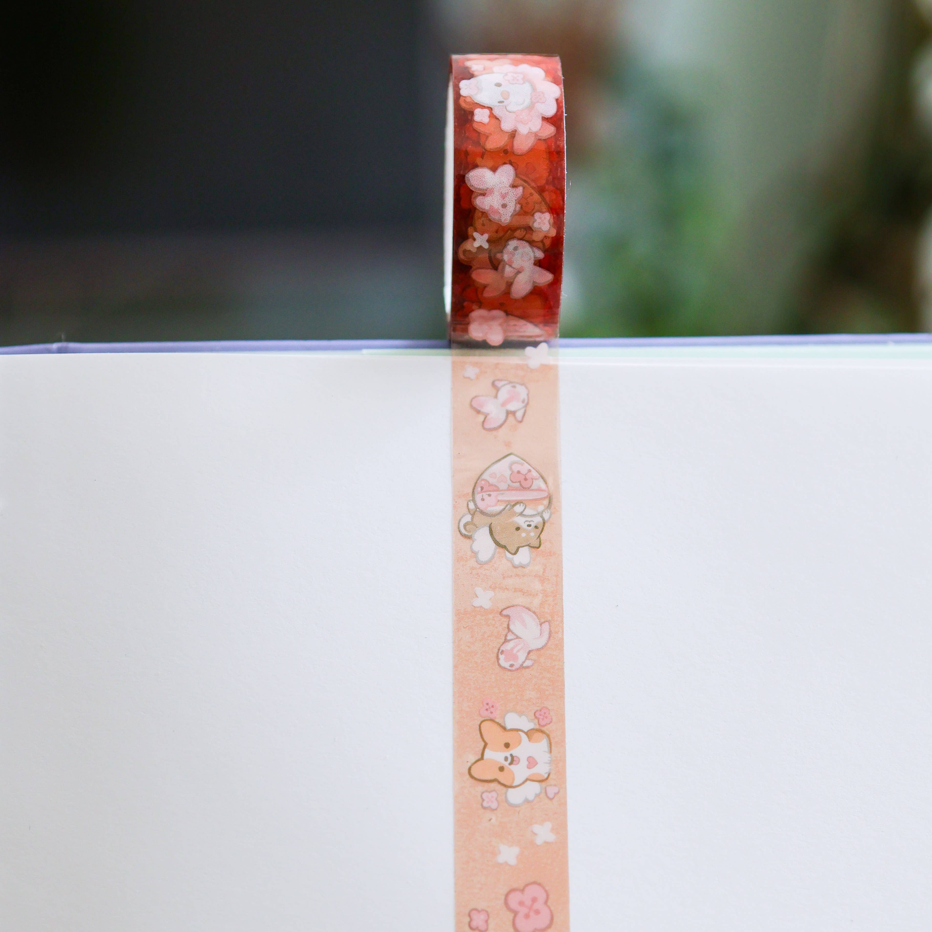 Thousand Skies PET Tape  Sakura Friends PET Tape - 15mm Glossy Finish