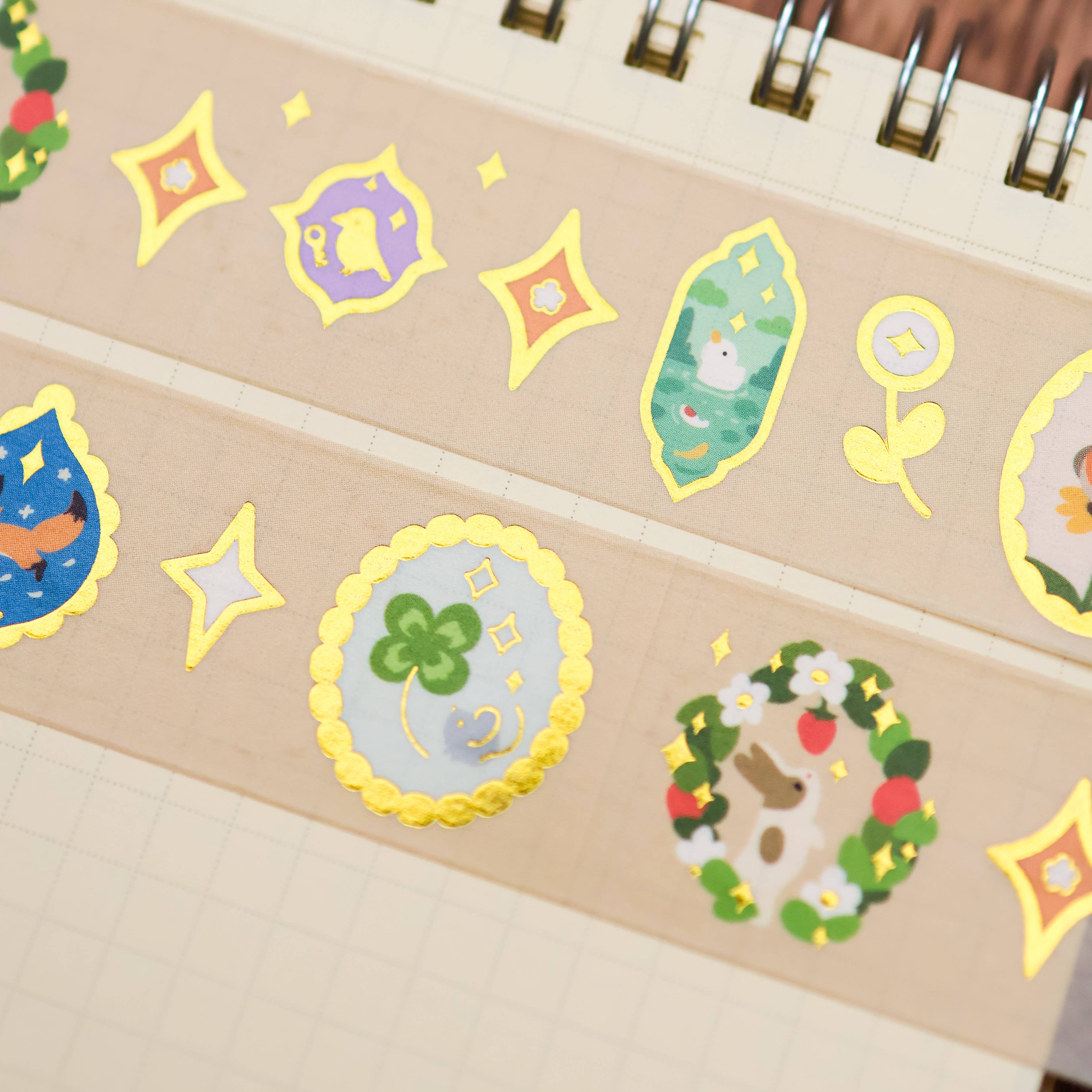 Thousand Skies Animal in Frames Washi Tape - 25mm Foil Accents Animal Theme