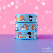 Spring Cats and Bunnies Gold Foil Washi Tape by Meow Amor Creative | Papertail Fox