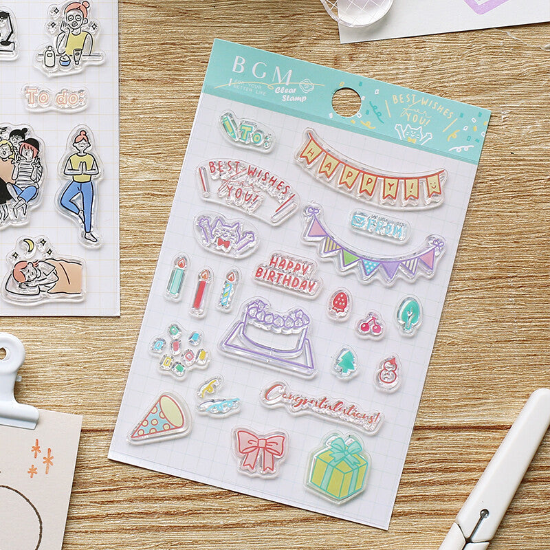 Party Clear Stamps by BGM | Papertail Fox