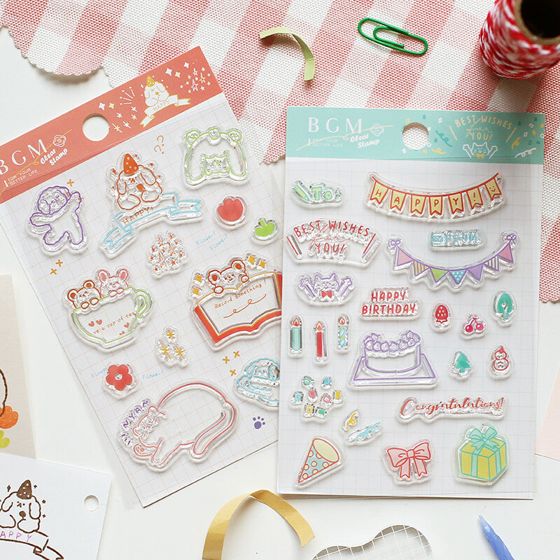 Party Clear Stamps by BGM | Papertail Fox