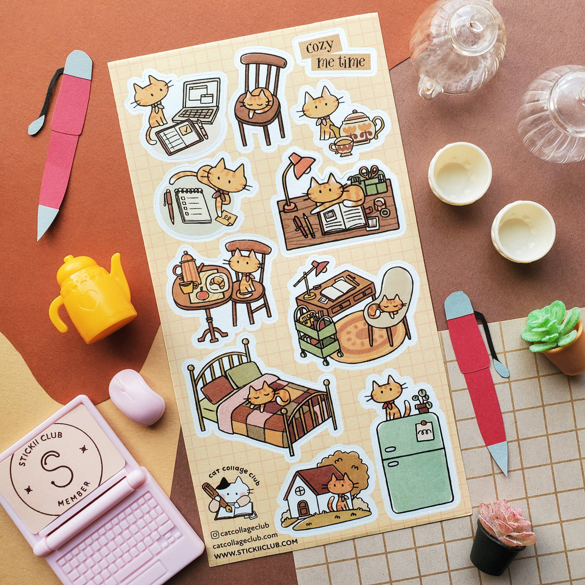 Cozy Me Time Sticker Sheet | Stickii
