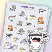 Rebel Cuties Sticker Sheet | CutieSquad | Papertail Fox