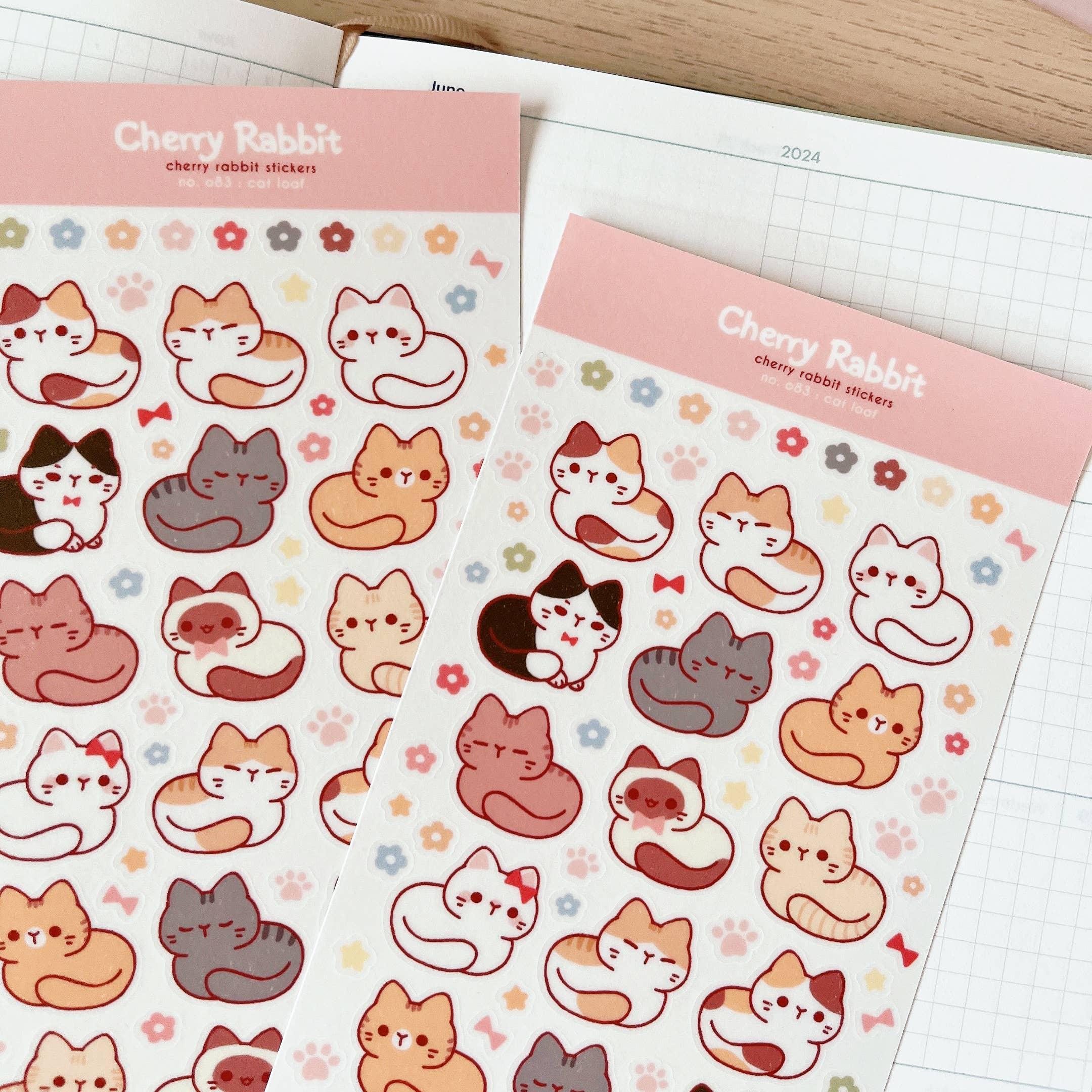 Cat Loaf Sticker Sheet no.083 - Papertail Fox