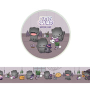 CutieSquad Witch Cat washi tape featuring cats with pointy hats brooms and spell books