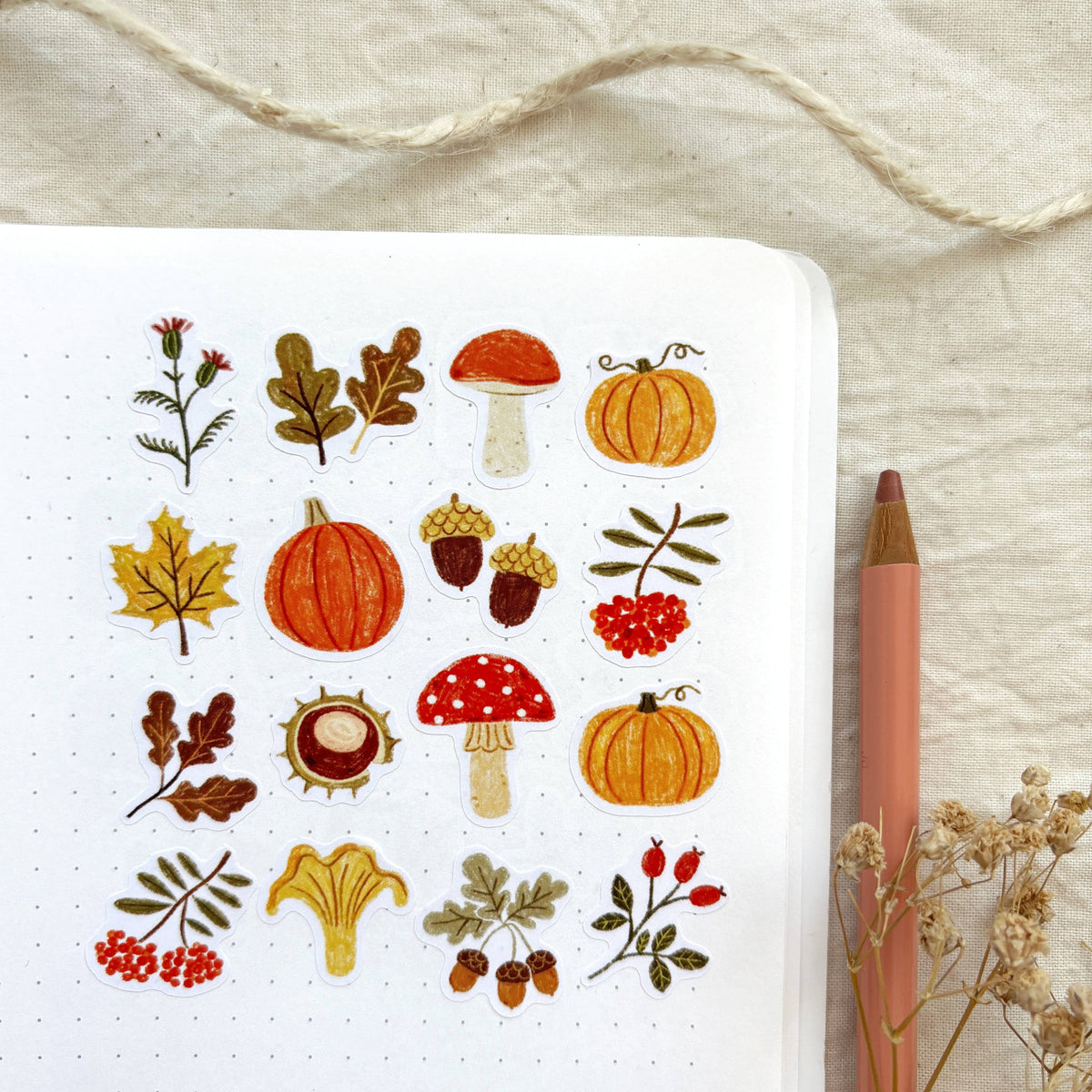 Autumn Treasures Sticker Sheet | Och Monika