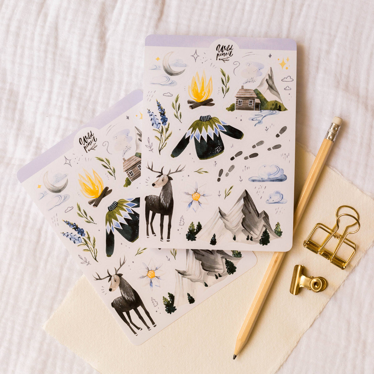 In the Mountains Sticker Sheet | Wild Pencil Studio
