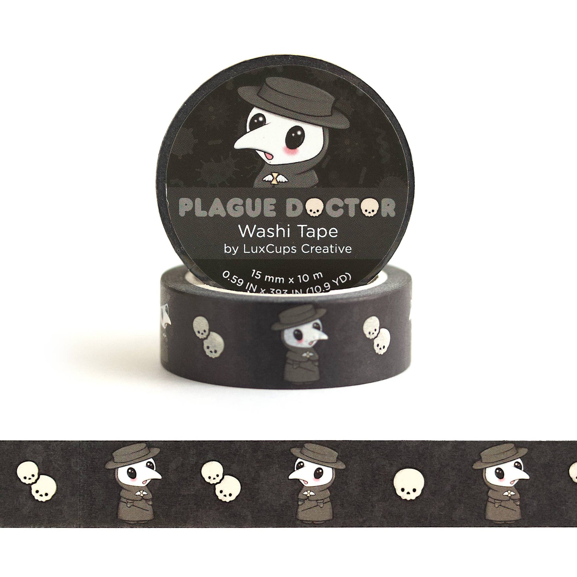 Plague Doctor Washi Tape by LuxCups Creative | Papertail Fox
