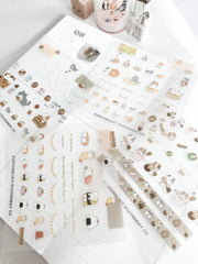 Cute Cats & Dog Clear Sticker Sheet | Kubo and Lucy - Papertail Fox