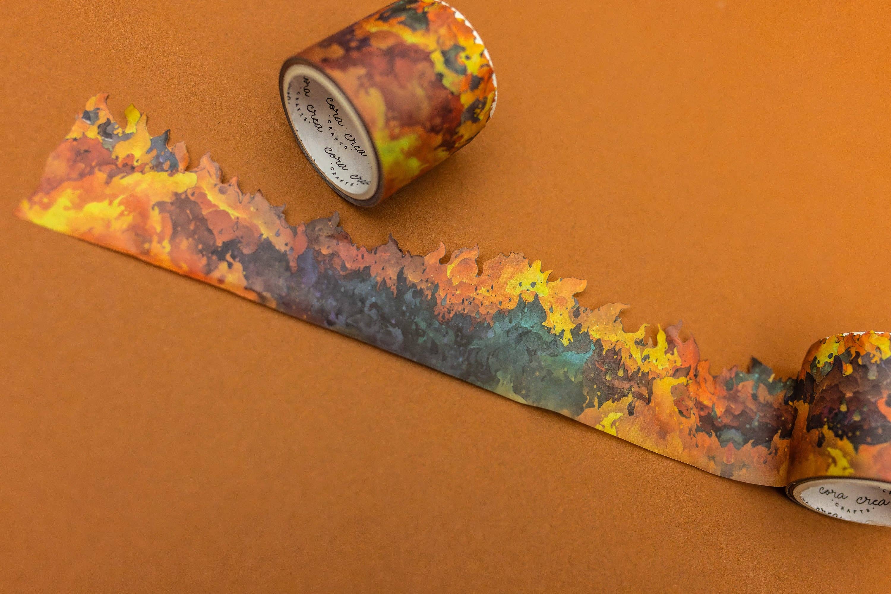 Flames Cutout Washi Tape | CoraCreaCrafts