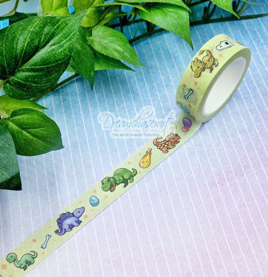 Chibi Dino's Washi Tape | Dreamchaserart