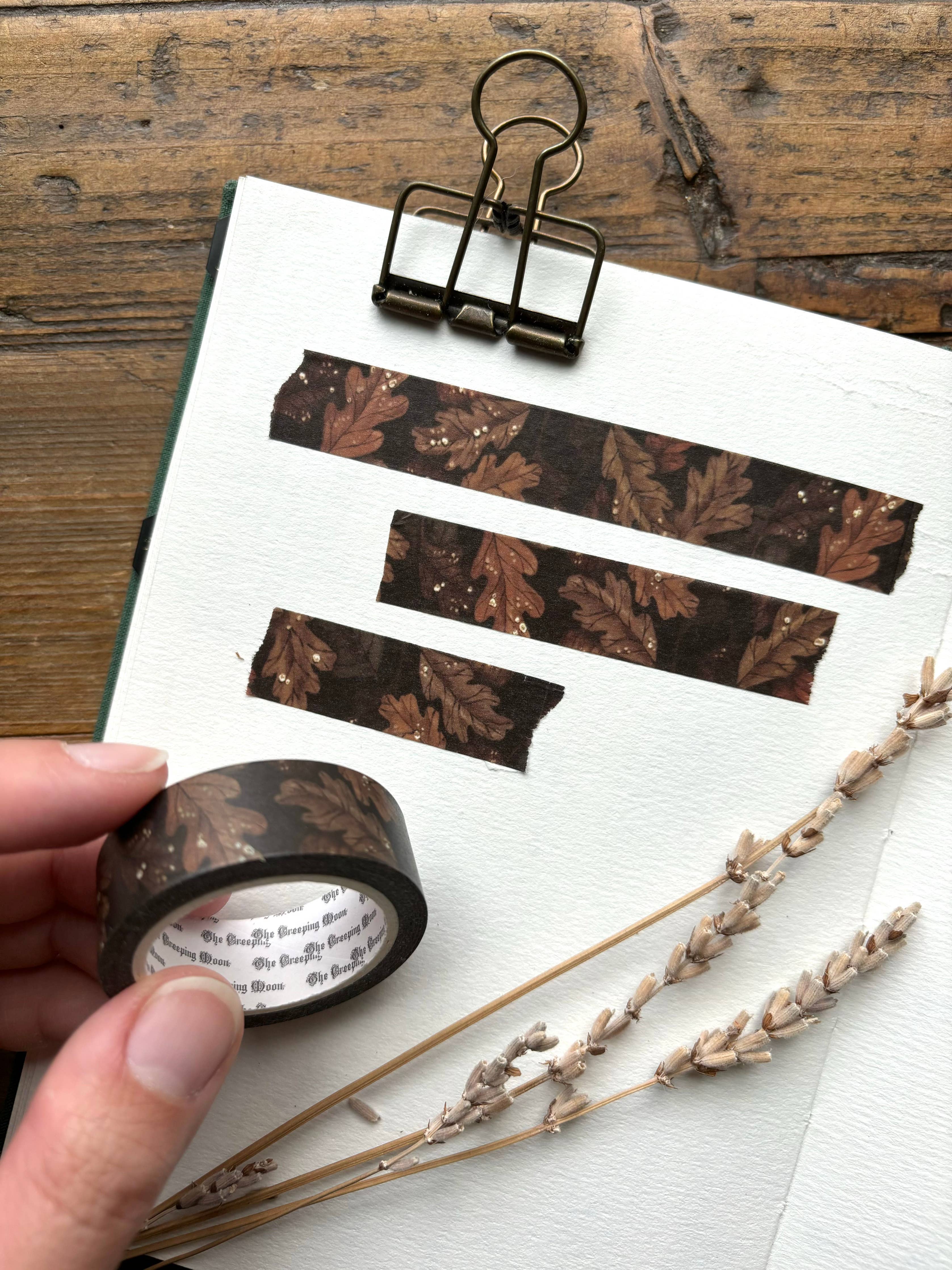 Autumn Oak Leaves Washi Tape | The Creeping Moon