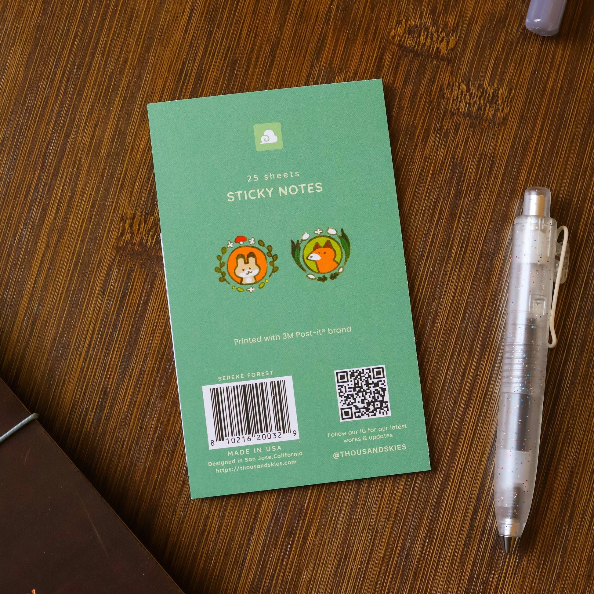 Serene Forest Sticky Notes by Thousand Skies | Papertail Fox