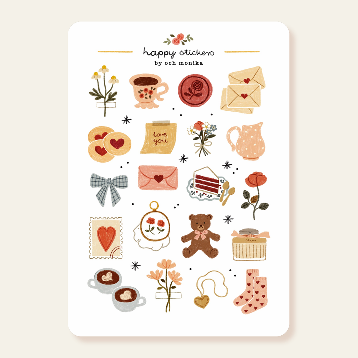 Sweet Love Sticker Sheet | Och Monika
