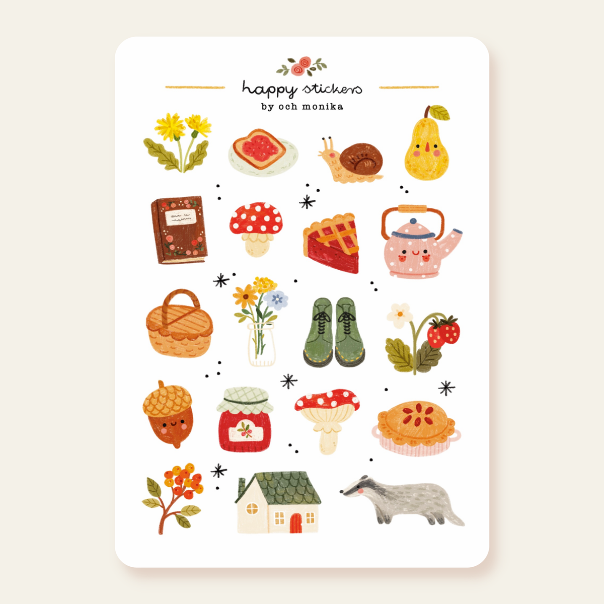 All Cozy Sticker Sheet | Och Monika