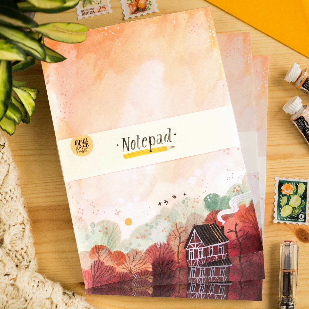 Autumn Notepad by Wild Pencil Studio | Papertail Fox