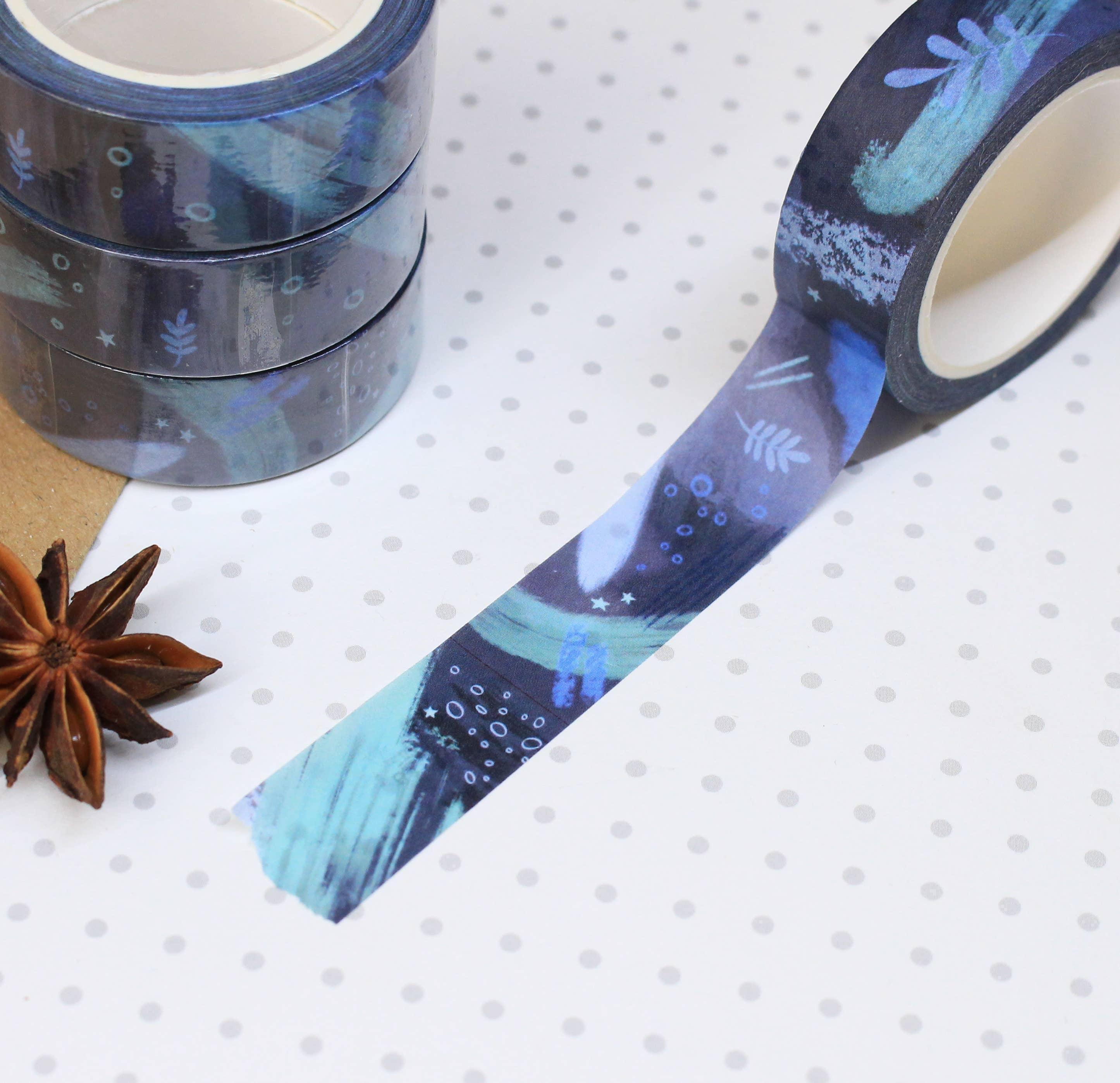 Blue Abstract Washi Tape | Ellis Woolley Illustration - Papertail Fox