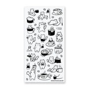 Caffeine Cats 2 Sticker Sheet by Stickii | Papertail Fox