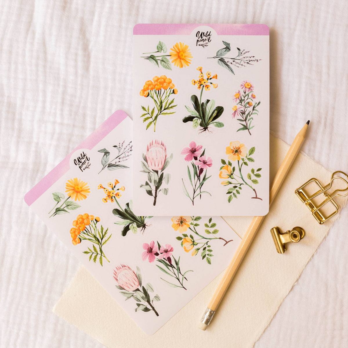 Flowers II Sticker Sheet | Wild Pencil Studio