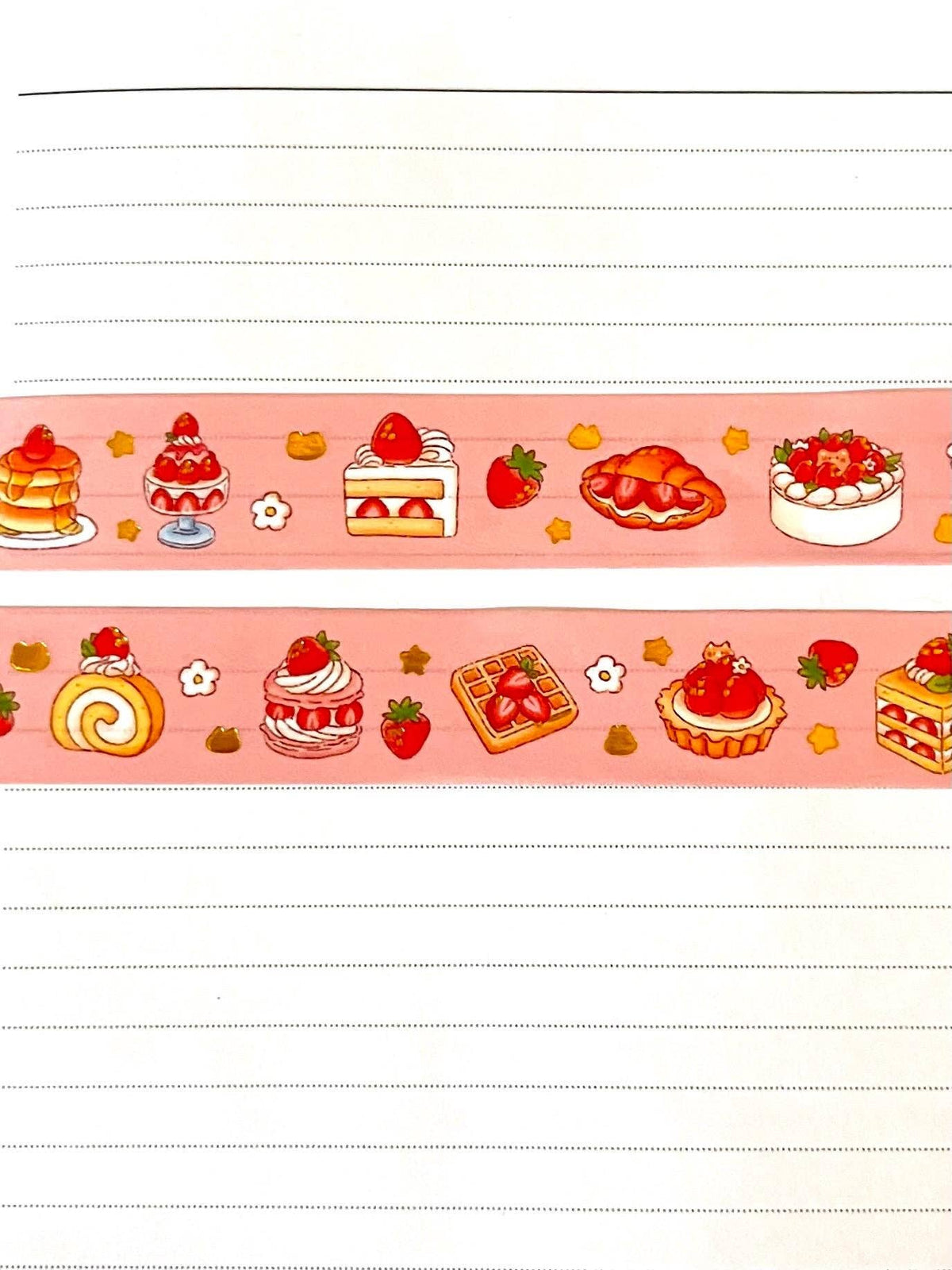 Strawberry Sweets Gold Foil Washi Tape | Lily and Stars Studio