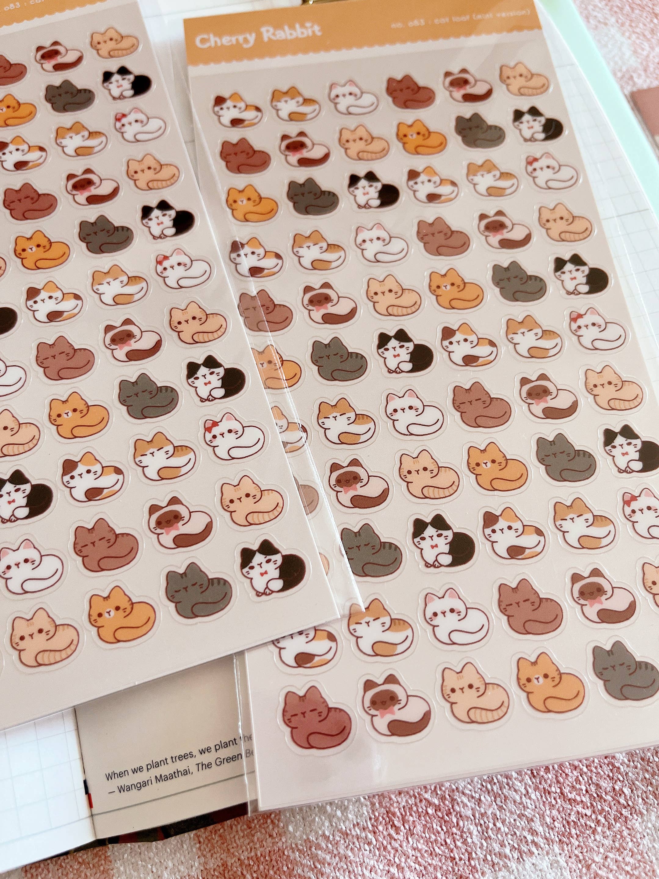 Cat Loafs Mini Sticker Sheet no.083 (ver. 2) by Cherry Rabbit | Papertail Fox