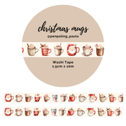 Christmas Mugs Washi Tape | Penpaling Paula