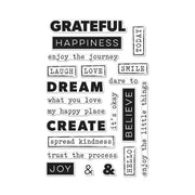 Hero Arts Art Journal Messages Clear Stamps