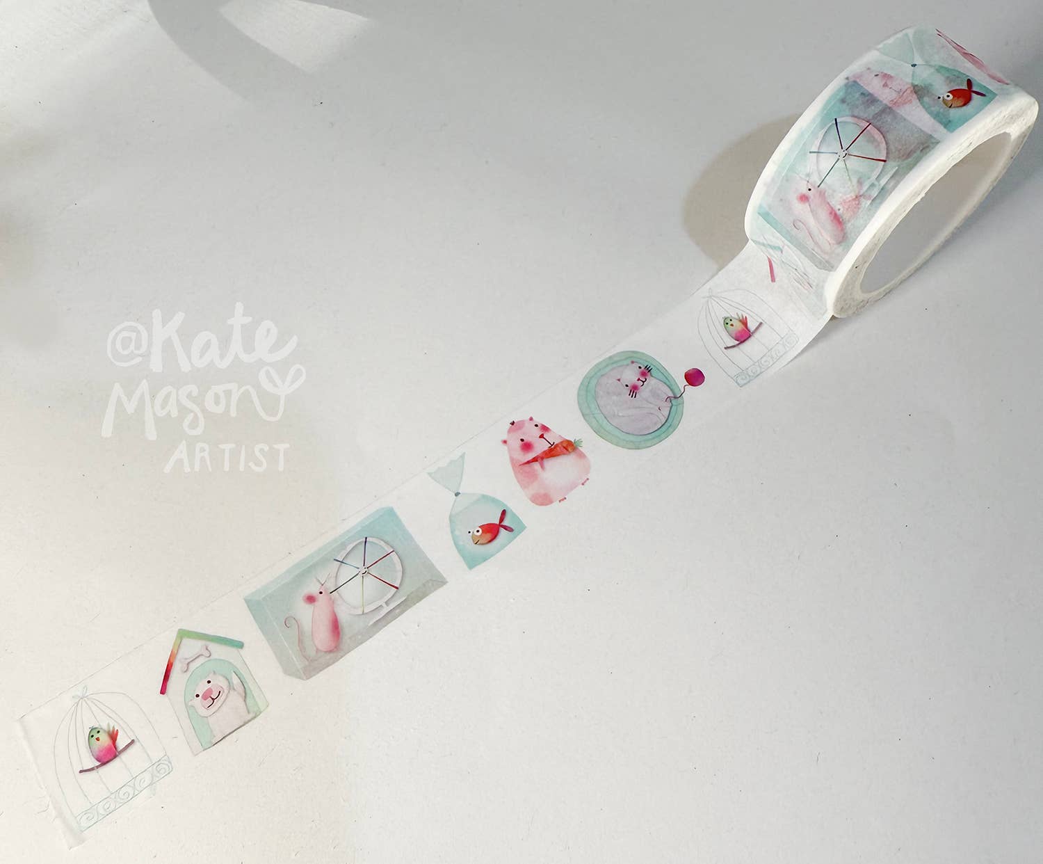 Tiny Pets Pattern Washi Tape | Kate Mason Artist