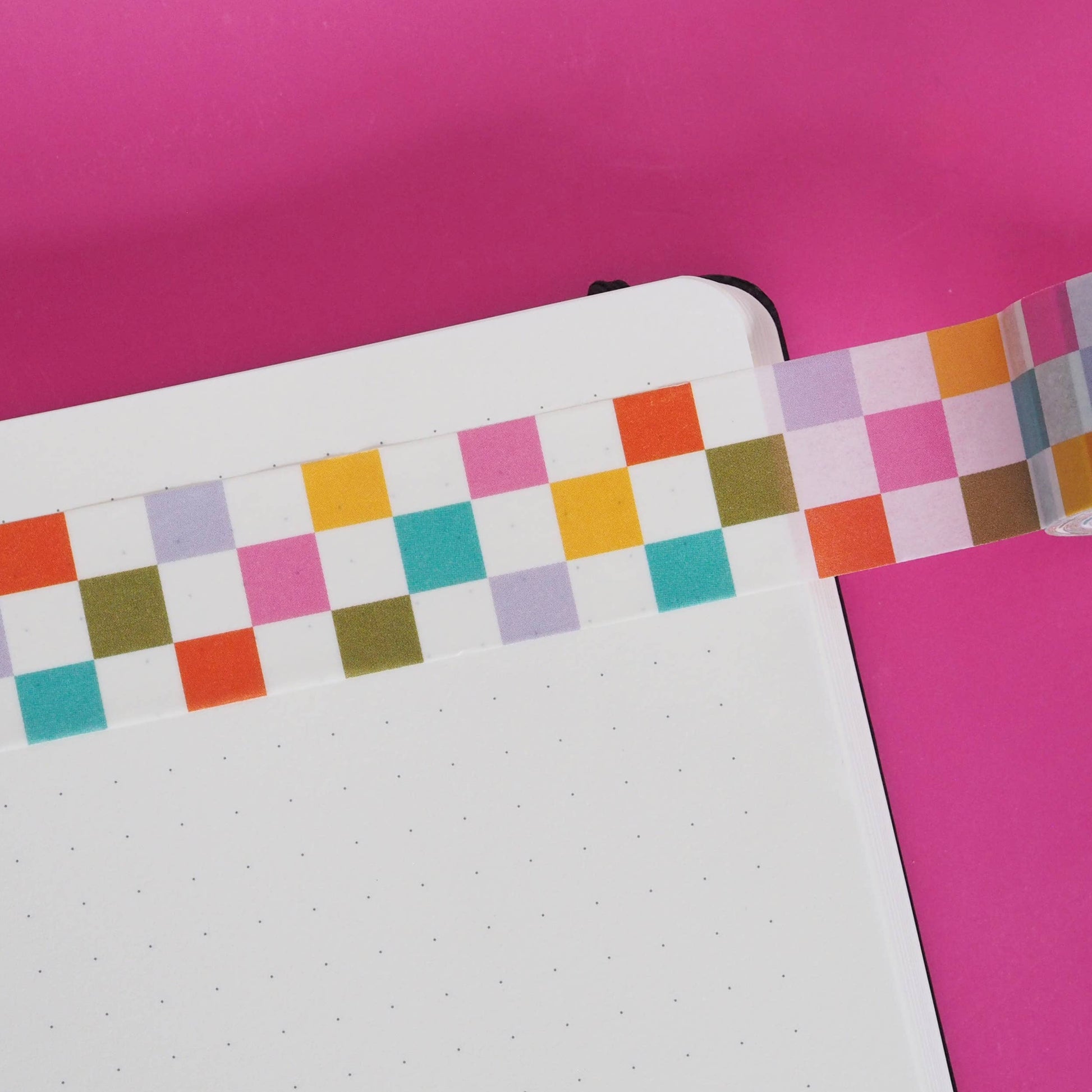 Bright Checkerboard Washi Tape by Nutmeg and Arlo | Papertail Fox