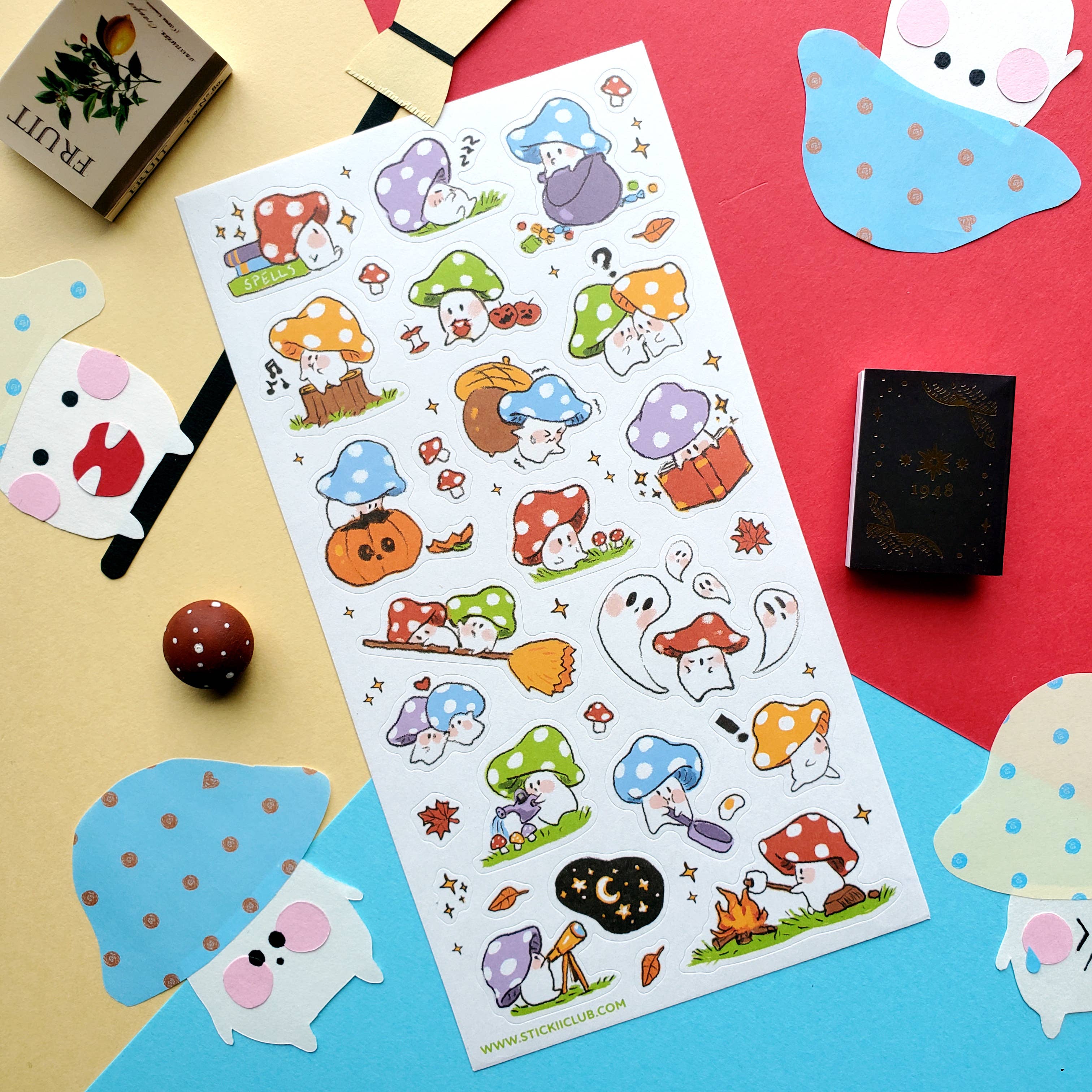 Autumn Mushrooms Sticker Sheet | Stickii