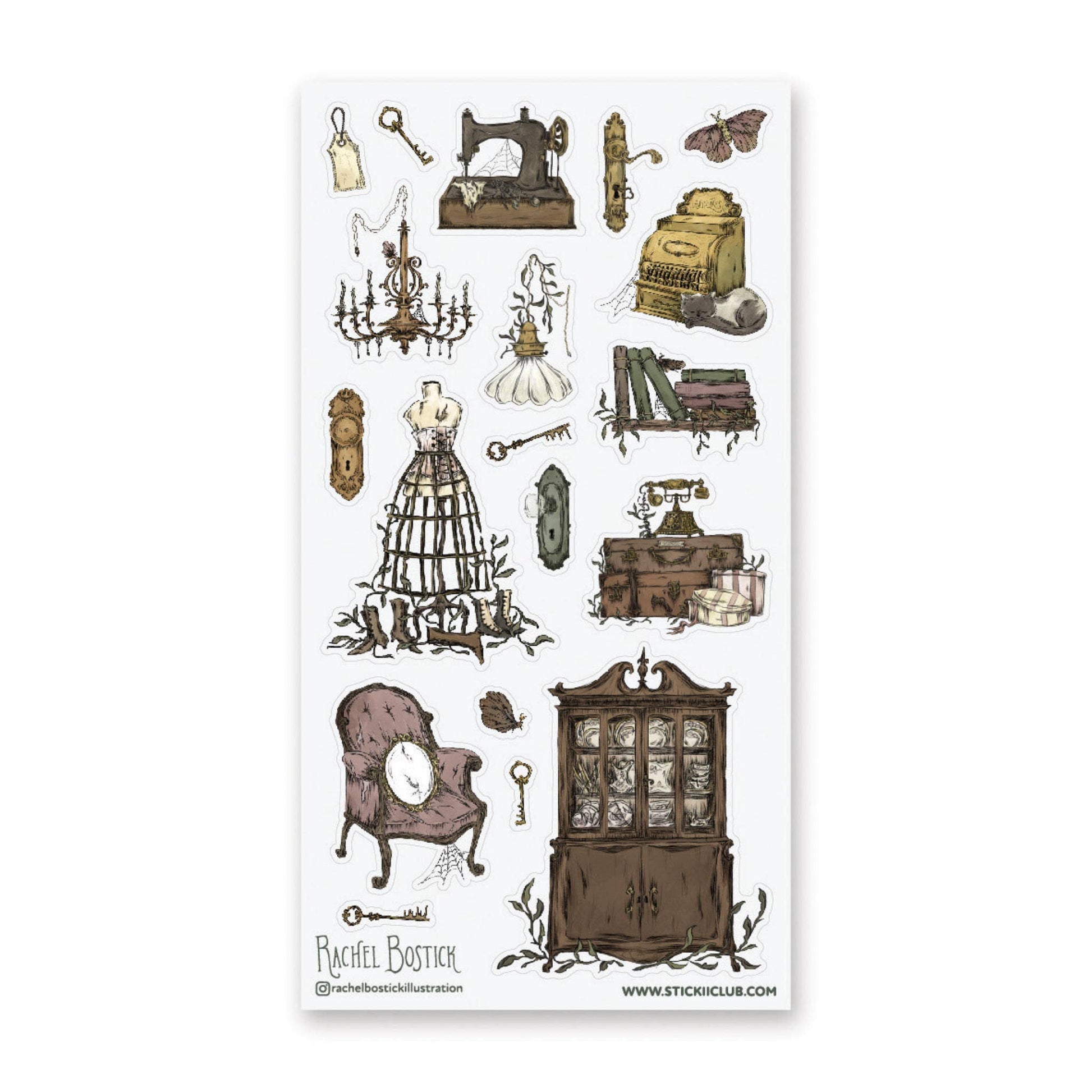 Haunted Estate Sale Sticker Sheet by Stickii | Papertail Fox