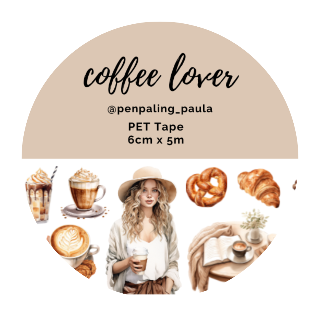 Coffee Lover Pre-Cut PET Tape by Penpaling Paula | Papertail Fox