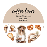 Coffee Lover Pre-Cut PET Tape by Penpaling Paula | Papertail Fox