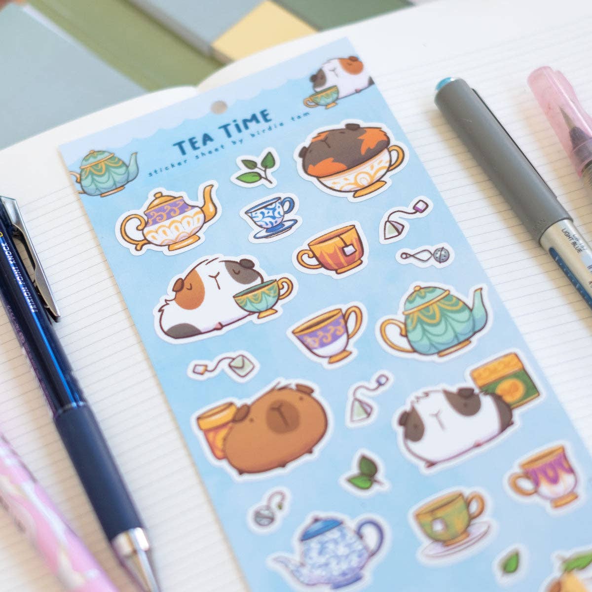 Tea Time Sticker Sheet by Birdie Tam | Papertail Fox