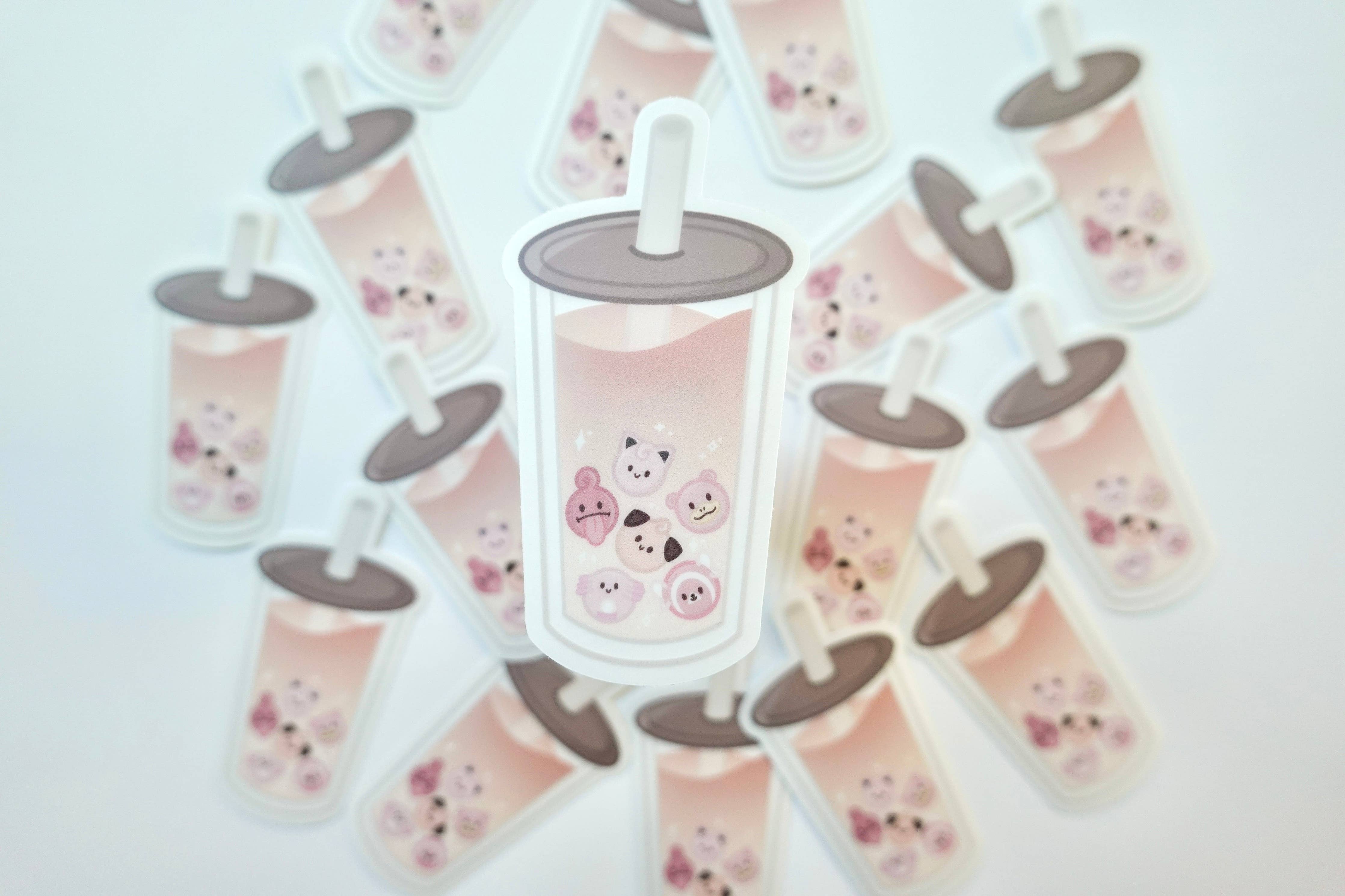 Bobamon Sticker: Strawberry | Scotty&Mel