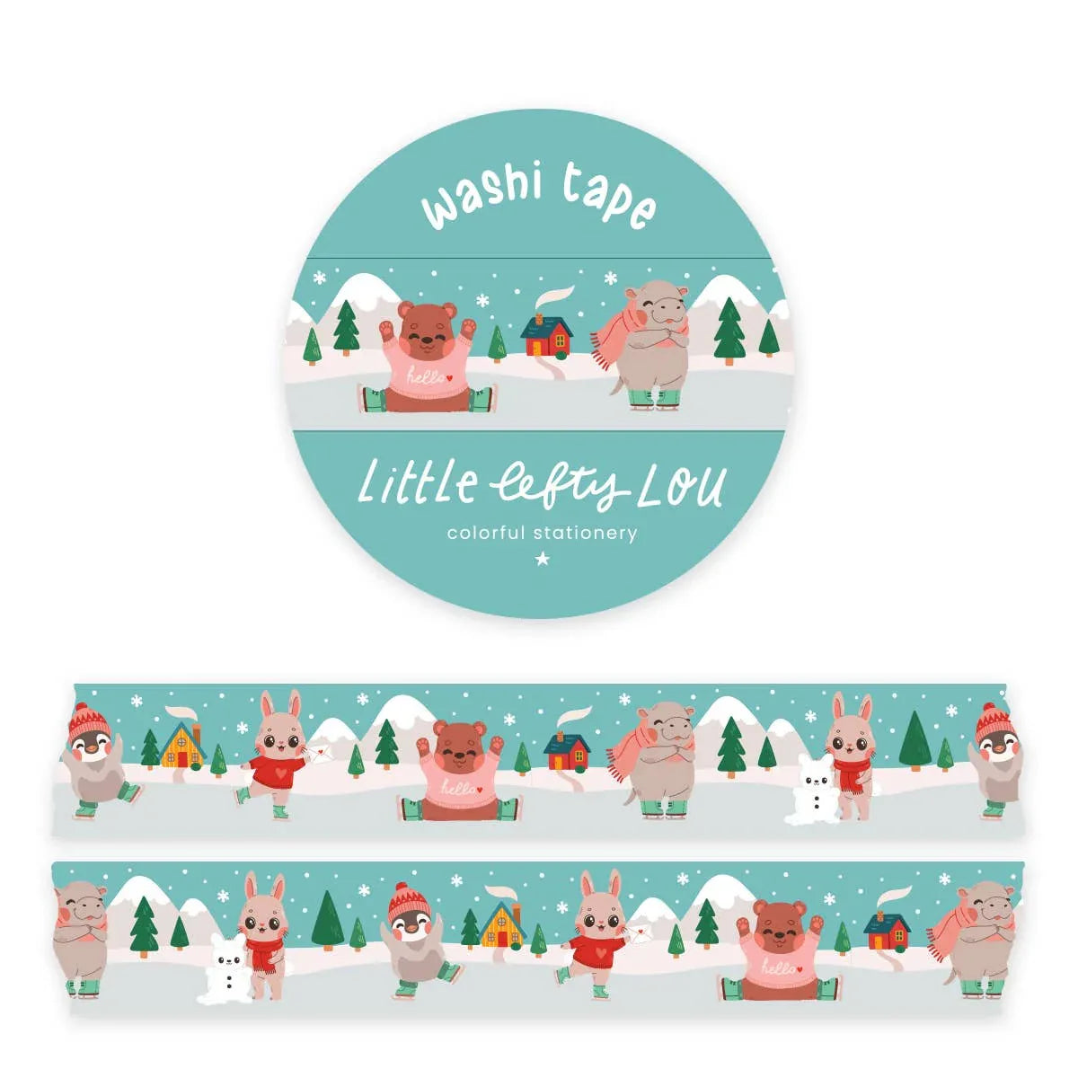Ice Skating Washi Tape | Little Lefty Lou - Papertail Fox