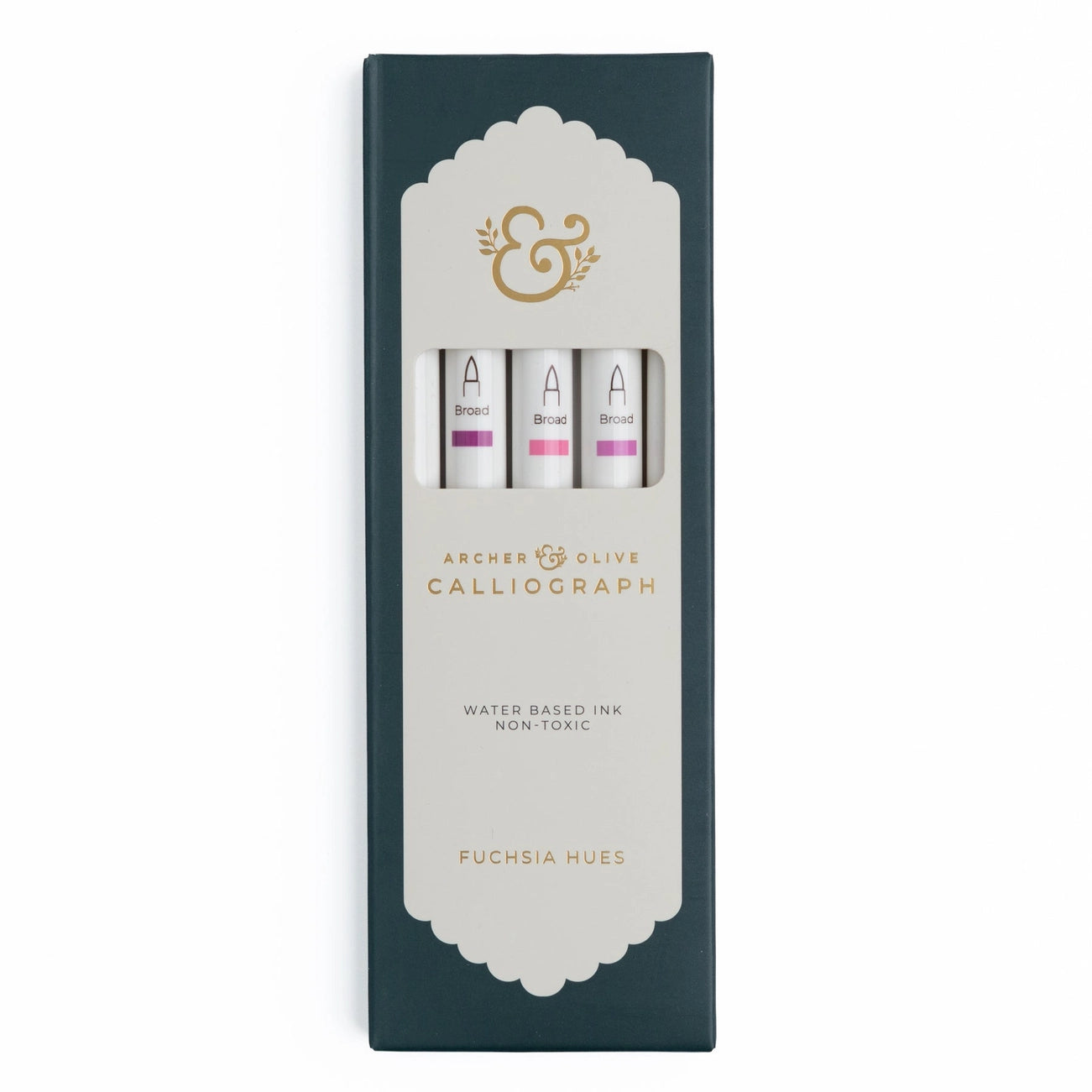 Fuchsia Hues Calliograph Set of 5 | Archer & Olive